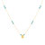 Journey Turquoise Magnesite Beaded Necklace with Coin - Gold