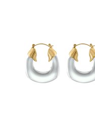 Kylie Acrylic Hoop Earrings - Clear