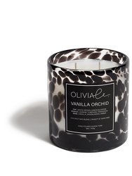 Luxury Scented Non Toxic Candle In Leopard Glass