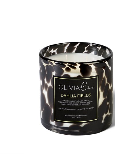 Olivia Le Luxury Scented Non Toxic Candle In Leopard Glass product
