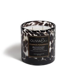 Luxury Scented Non Toxic Candle In Leopard Glass
