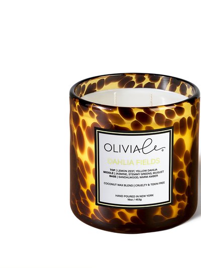 Olivia Le Luxury Scented Non Toxic Candle In Tortoise Glass product
