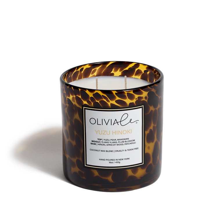 Luxury Scented Non Toxic Candle In Tortoise Glass