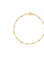 Milan Art Deco Chain Bracelet - Gold