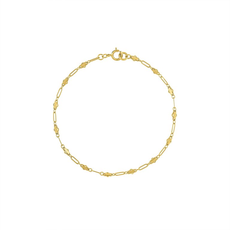 Milan Art Deco Chain Bracelet - Gold