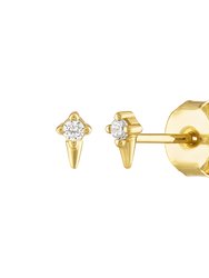 Monroe Stud Spike Earrings - Gold