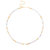 Morganite Heart Beaded Necklace - Gold/Multi