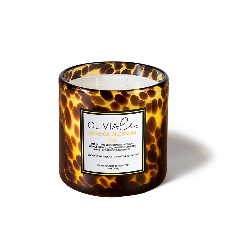 Orange Fig Blossom Tortoise Candle