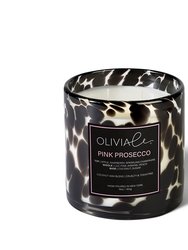 Pink Prosecco Leopard Candle