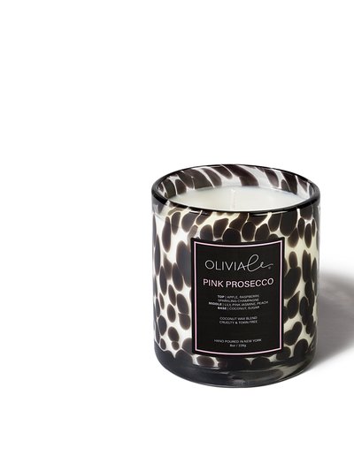 Olivia Le Pink Prosecco Leopard Candle product