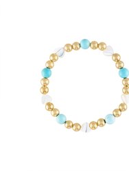 Santorini Dreams Pearl Gold Bracelet - Multi