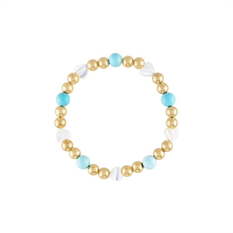 Santorini Dreams Pearl Gold Bracelet - Multi