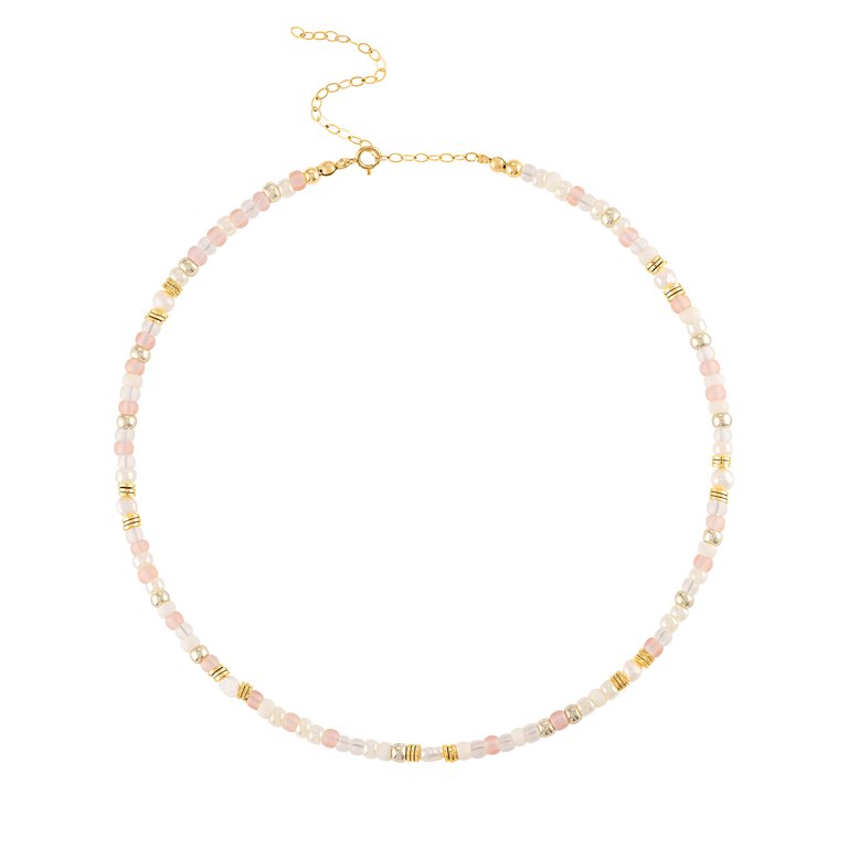 Shimmer Beaded Necklace - Ocean