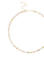Shimmer Beaded Necklace - Pink