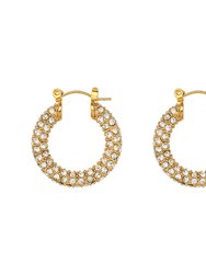 Sloan Cubic Zirconia Hoops - Gold