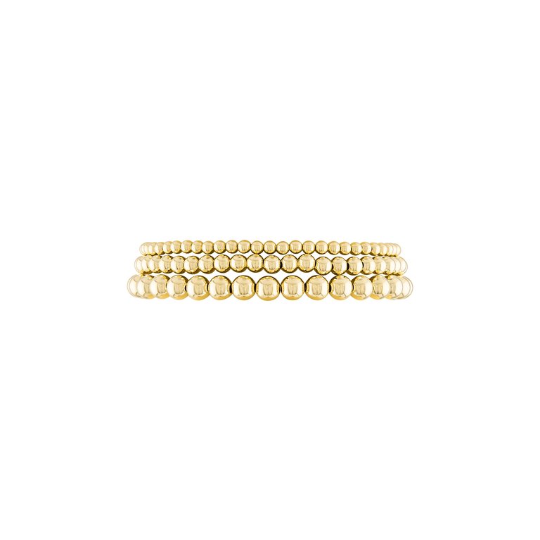 Trio Stack Bracelet Set - Gold