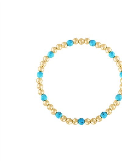 Olivia Le Turquoise Magnesite Gemstone Bubble Beaded Bracelet product