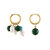 Tyra Stone Charm Hoop Earrings - Multi