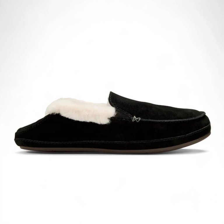 Women’S Ku‘Una Moccasin Slippers In Black