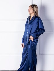 Pilar-Long Satin Pajama Set