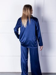 Pilar-Long Satin Pajama Set