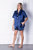 PILAR-Short Satin Pajama Set - Blue