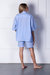 Totem-Striped Short Cotton/Linen Pajama Set