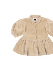 Baby Corduroy Shirt Dress - Beige - Beige