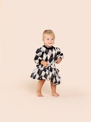 Baby Terry and Organza Dress - Black