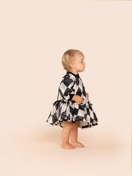 Baby Terry and Organza Dress - Black