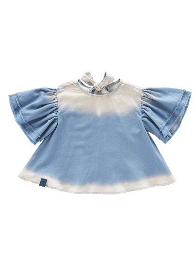 OMAMImini Girls Distressed Chambray Flared Top product
