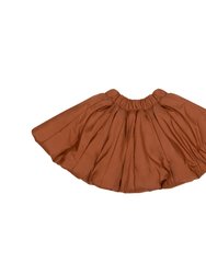 Girls Quilted Nylon Skirt l Rust OM628 - Rust