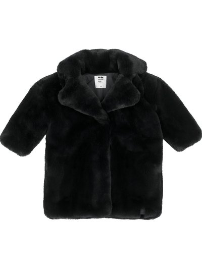 OMAMImini Kids Faux Fur Coat - Black product