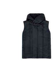 Kids Quilted Nylon Long Vest L Black - Black
