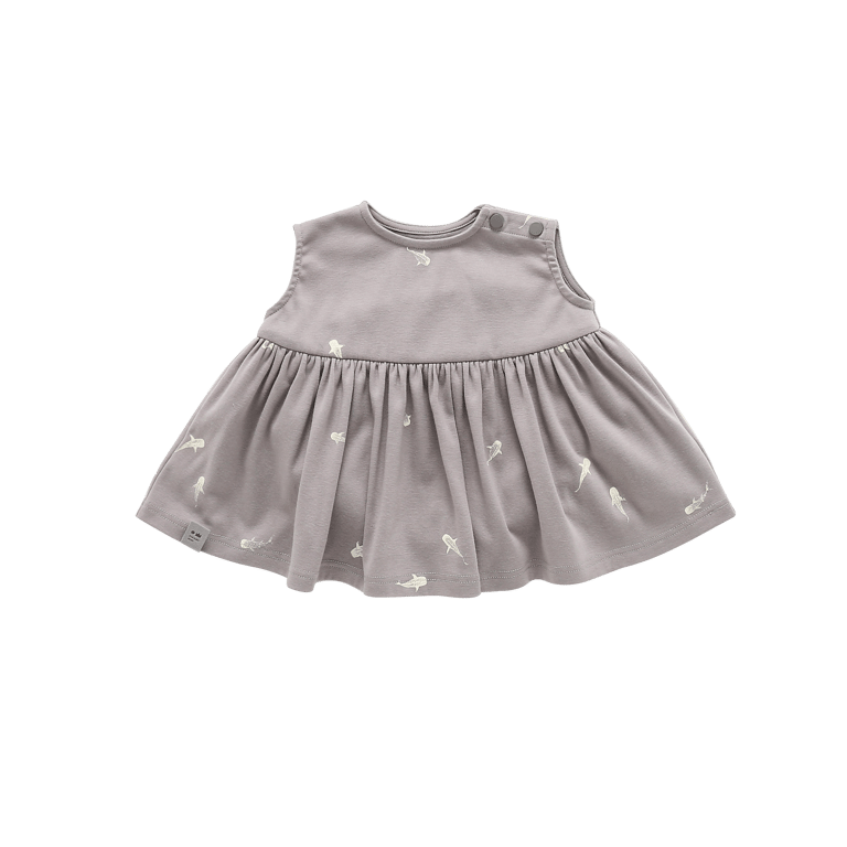 Baby Fit & Flare Dress - Grey