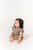 Baby Girl Jersey Top with Knife Pleated Sleeve Ruffle - Mocha