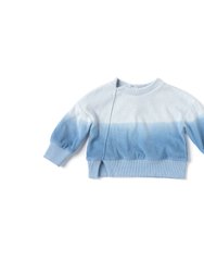 Baby Oversized Terry Pullover - Blue Ombre - Mocha