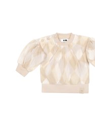 Baby Tulle & Terry Sweatshirt - Beige - Beige