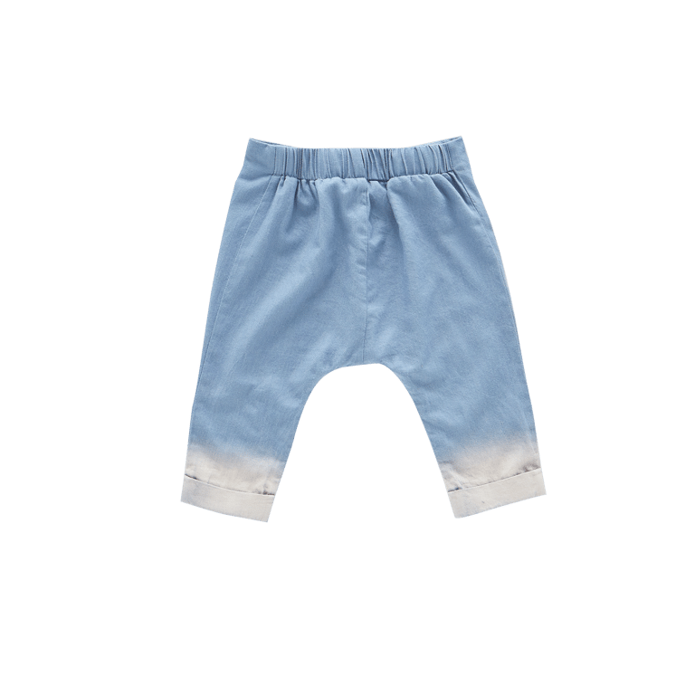 Denim Baby Joggers with Front Pleat