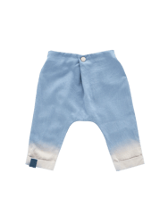 Denim Baby Joggers with Front Pleat - Light Blue