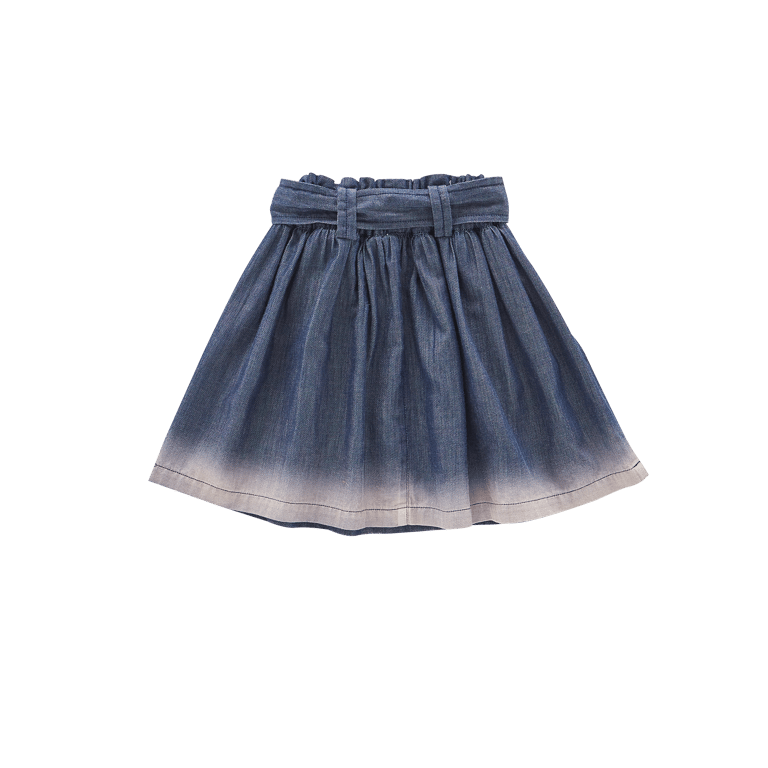 Denim Skirt with Belt