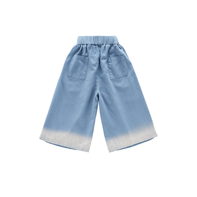 Denim Wide Pull-On Pants