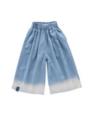 Denim Wide Pull-On Pants - Light Blue