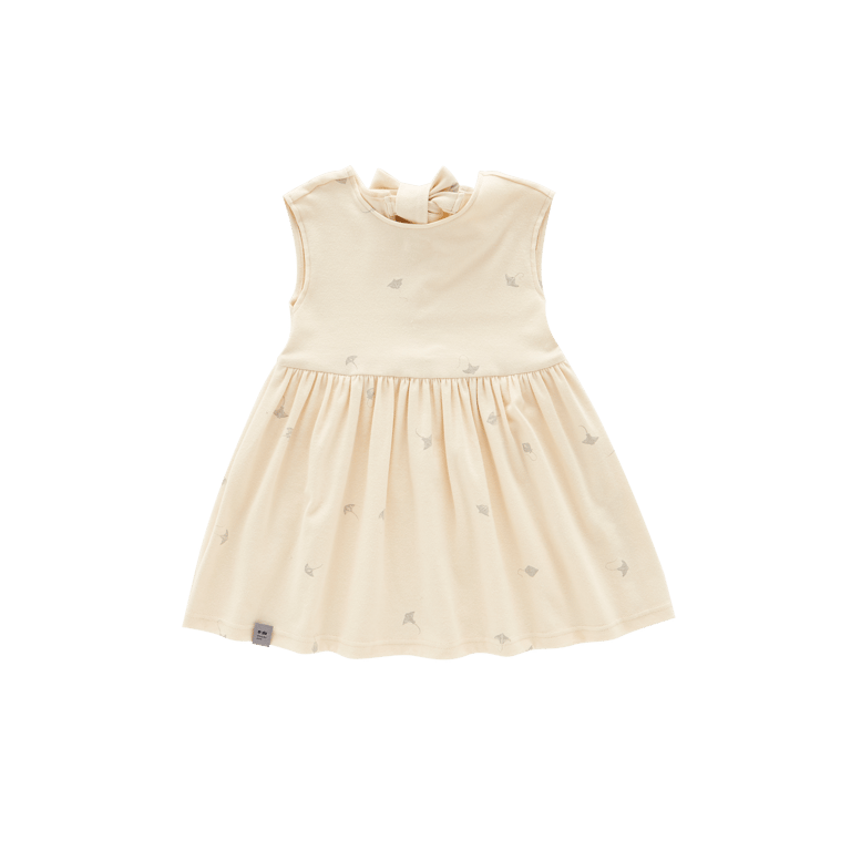 Fit & Flare Jersey Dress - Cream
