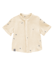 Gauze Button Up Shirt - Cream