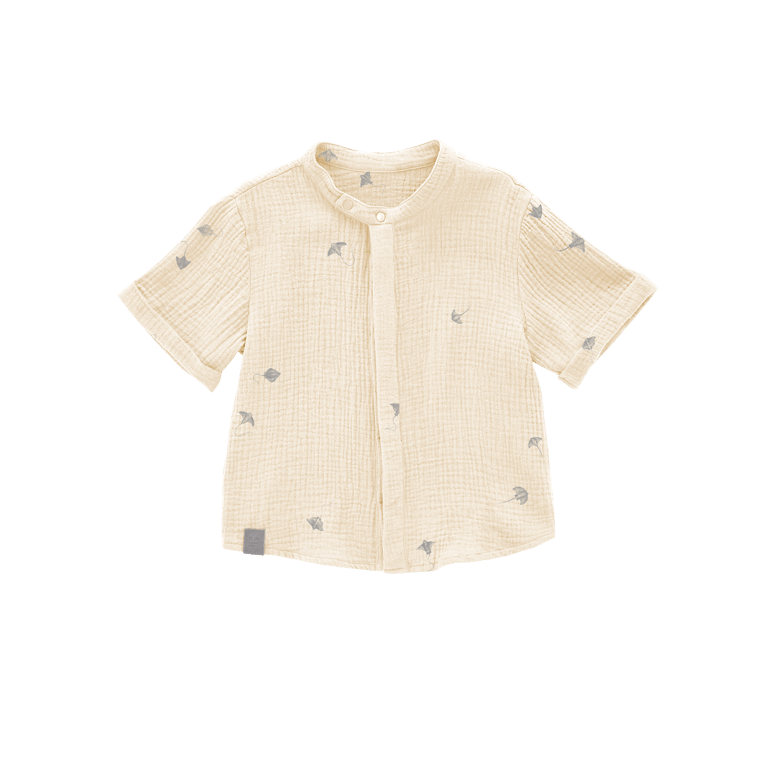 Gauze Button Up Shirt - Cream