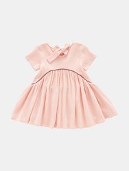 Girls Hi-Low Drop Waist Dress - Pink