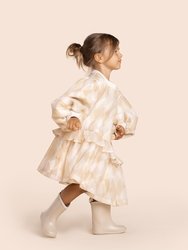 Girls Hi-Low Organza & Terry Dress