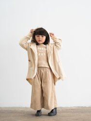 Girls Long Sleeve T-shirt | Beige OM537