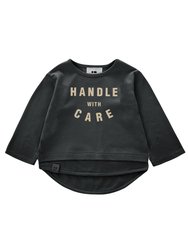 Girls Long Sleeve T-shirt | Black OM537 - Black